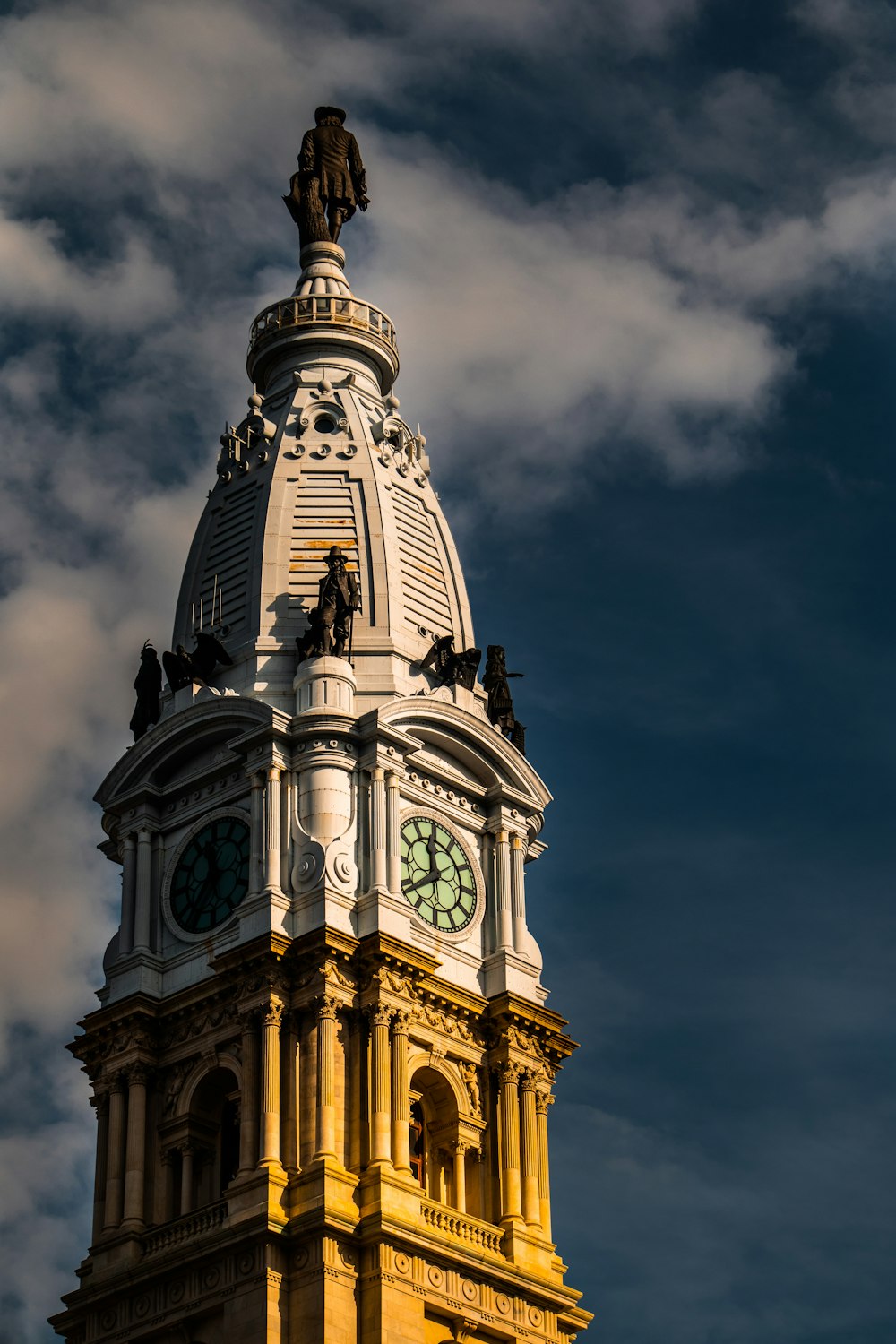 a tall clock tower with a sky background