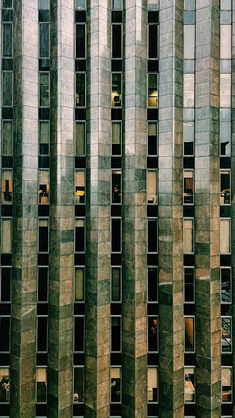 a very tall building with lots of windows