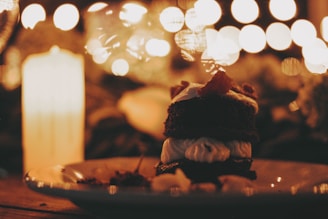a piece of cake sitting on top of a plate