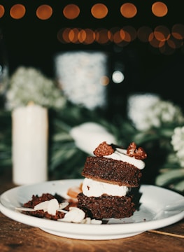 a piece of cake on a plate on a table