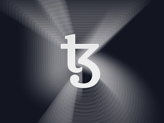 A large, stylized 'T' and 'Z' logo appears prominently in the center, with a series of gradient lines radiating outward, creating a sense of movement and depth. The background features shades of dark gray and black, enhancing the contrast with the white logo.