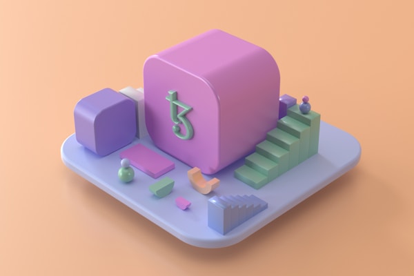 Bitcoin and crypto coins on digital trading screen