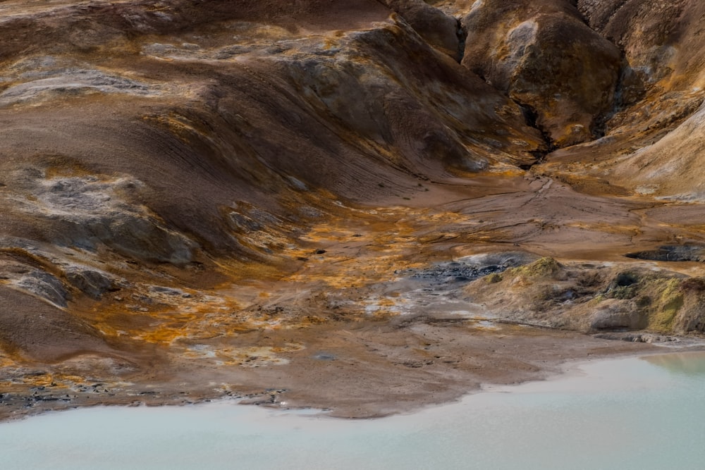 a large body of water surrounded by mountains