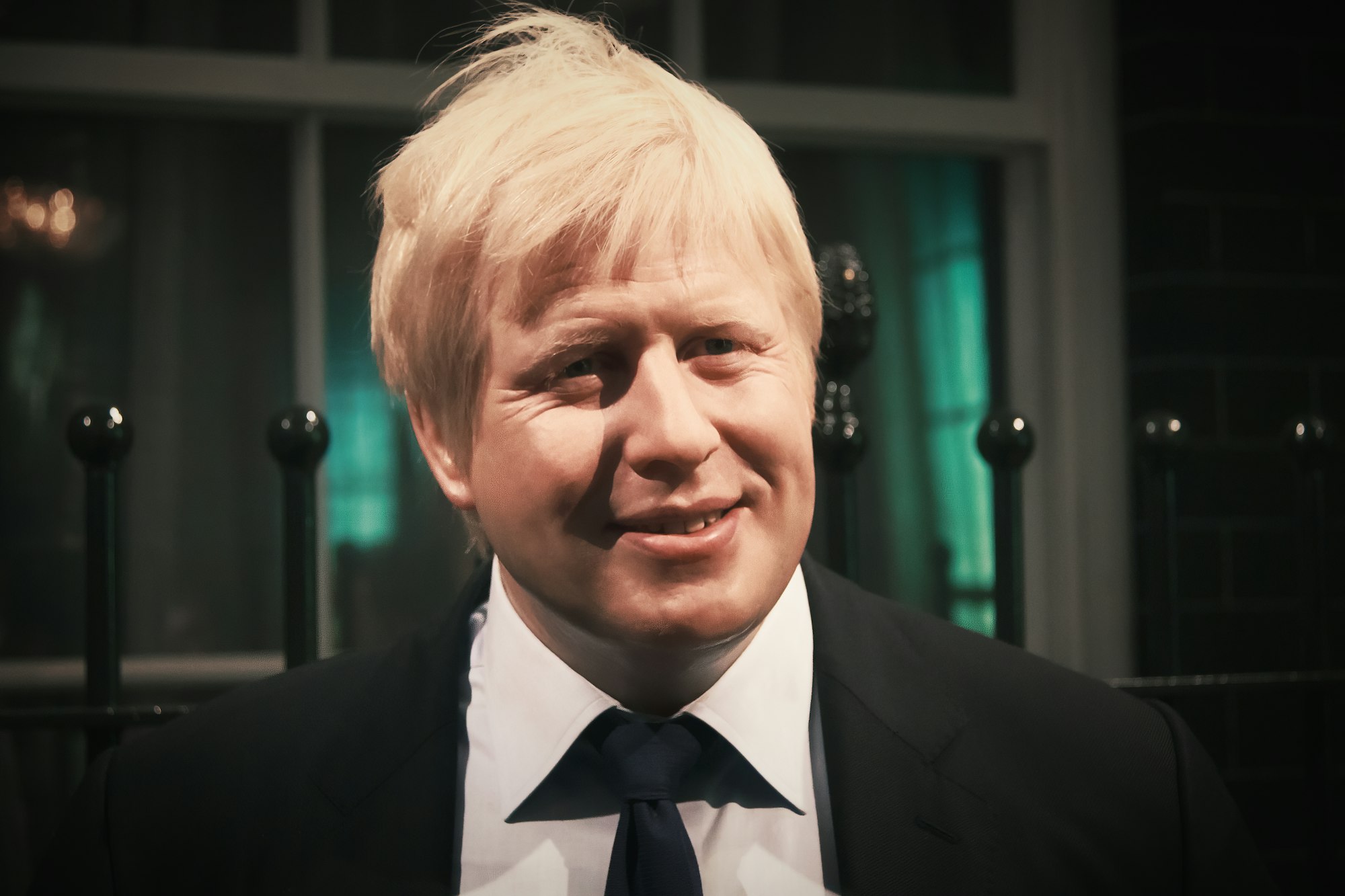 Waxwork of Boris Johnson on display at Madame Tussauds, Marylebone, London, England.