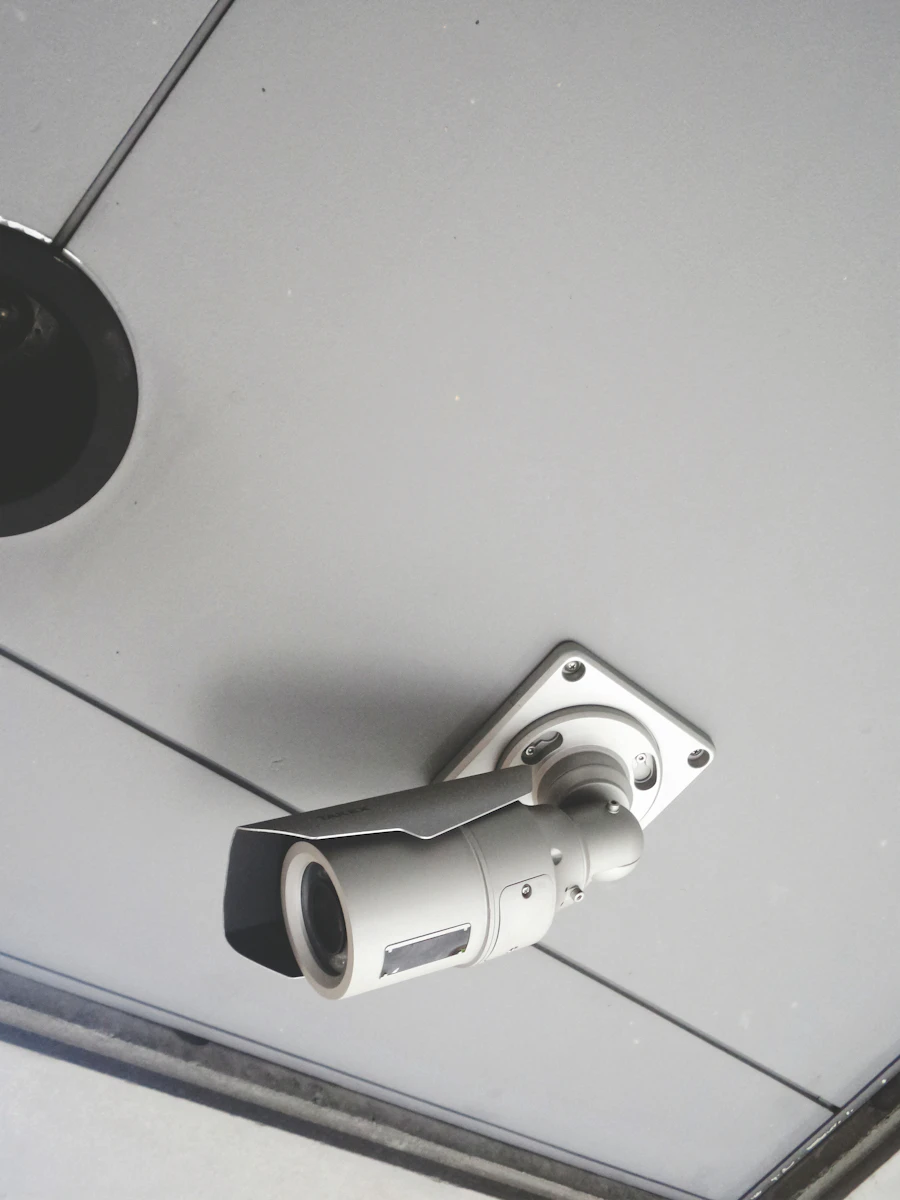 Caméra fixée au plafond