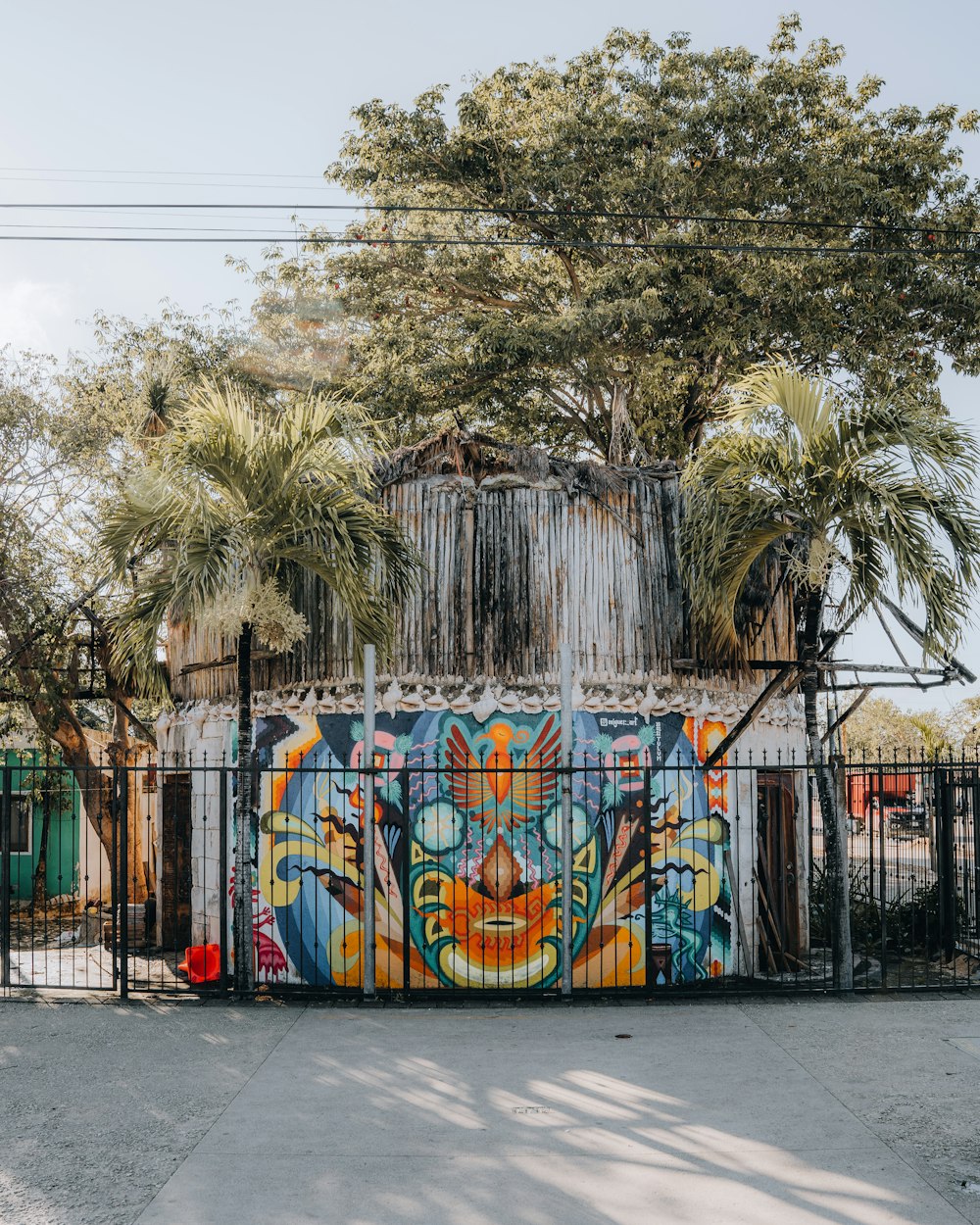 a mural on the side of a building