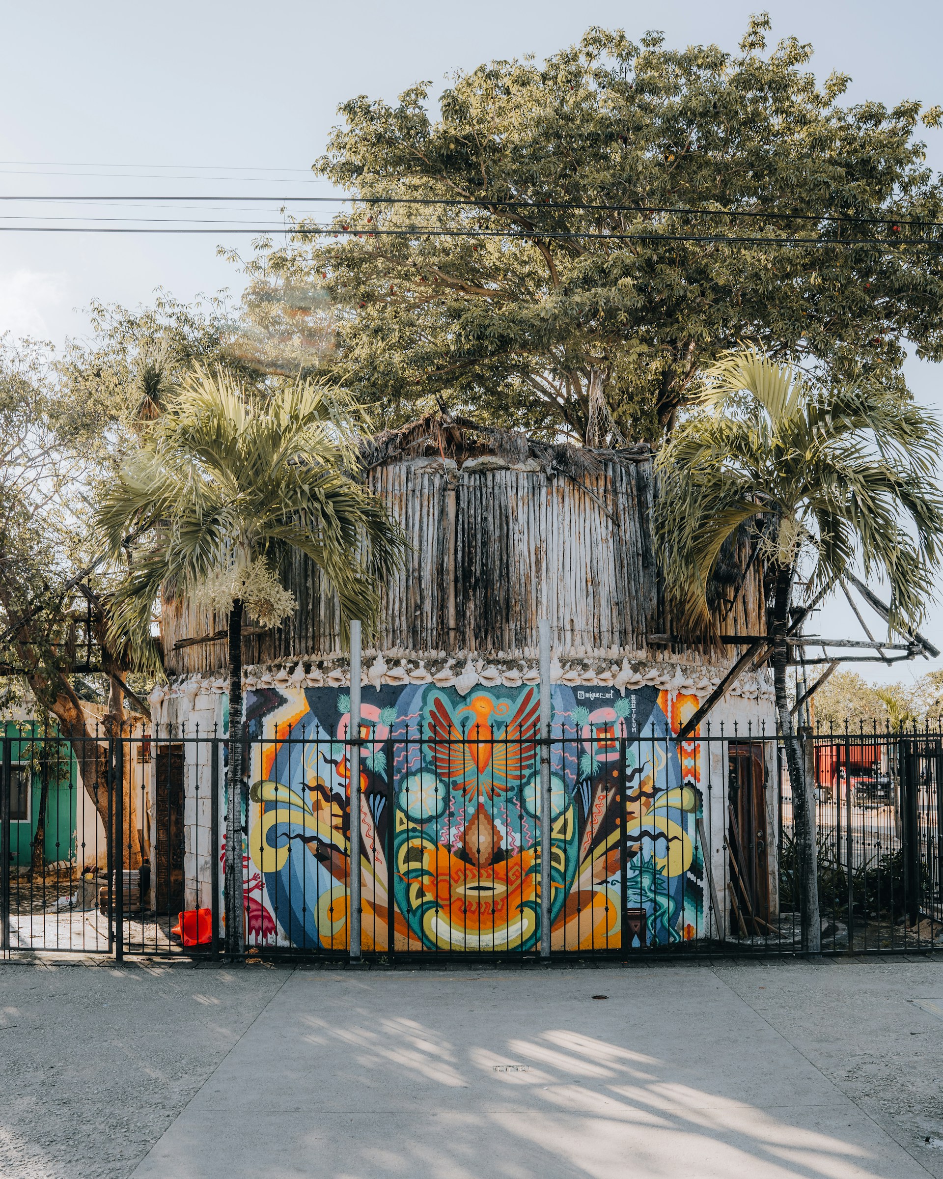 a mural on the side of a building