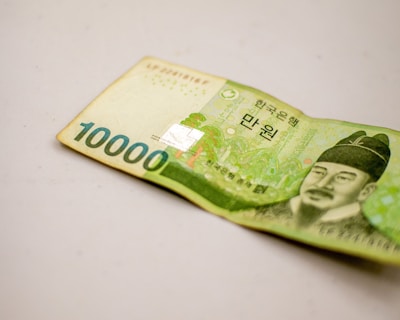 a picture of a korean currency bill