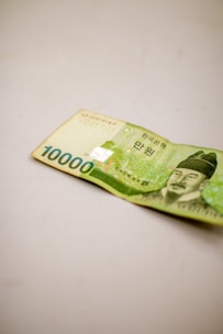 a picture of a korean currency bill