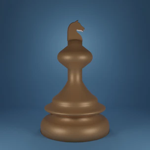 Minimalist icon of a chess knight symbolizing strategic brand positioning.