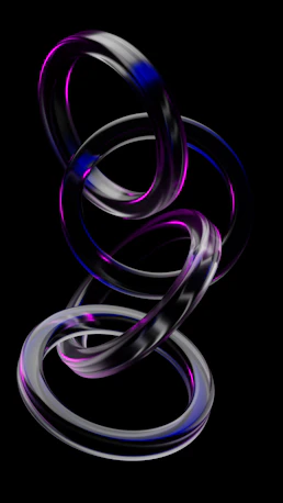 a black background with a purple and blue swirl