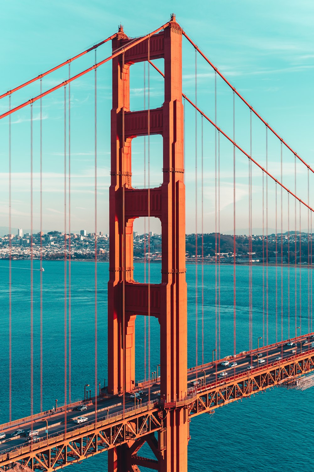 a view of the golden gate bridge in san francisco, california