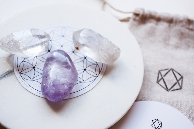 amethyst crystal grid