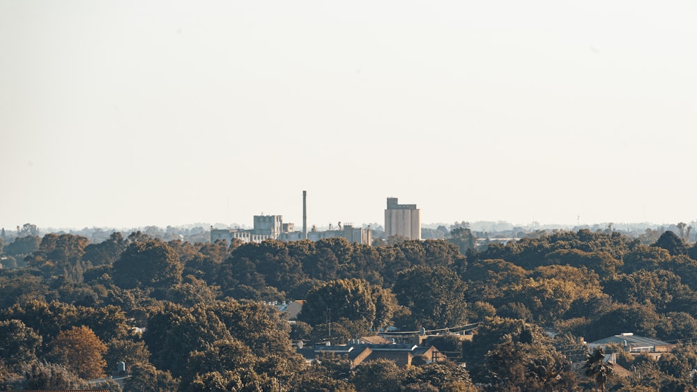 a view of a city from a hill top