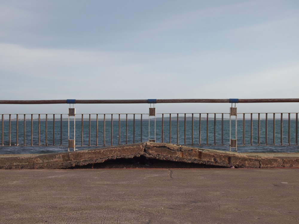 a view of the ocean from a pier