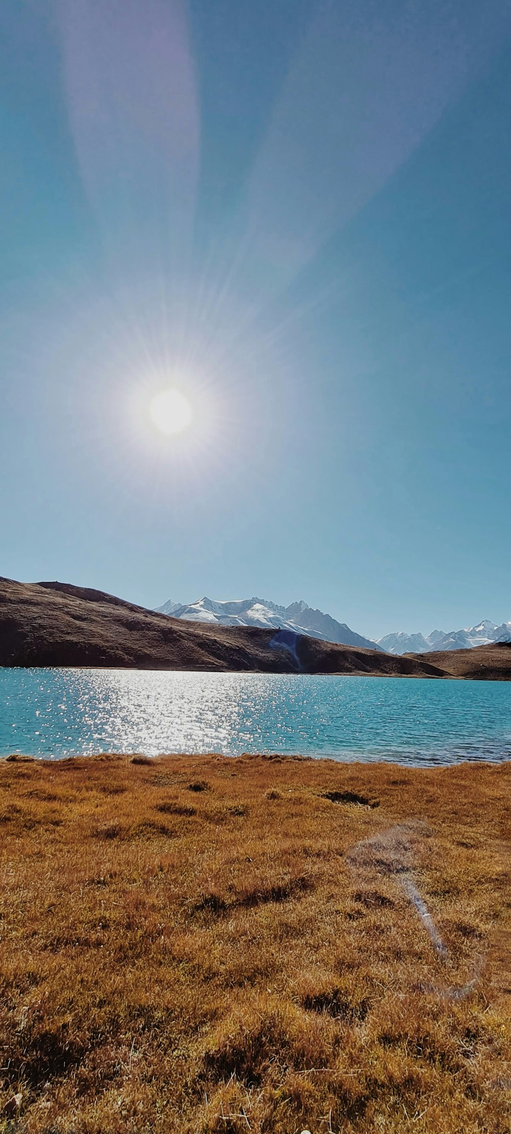 a large body of water surrounded by mountains