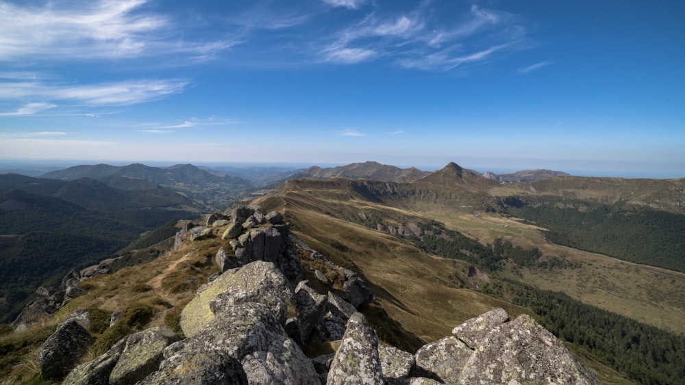 the view from the top of a mountain