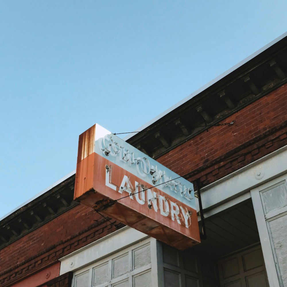 a sign that is on the side of a building