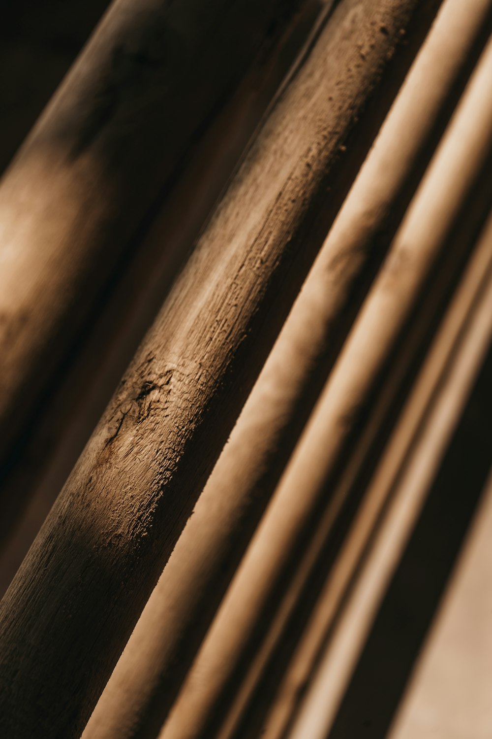 a close up of a group of baseball bats