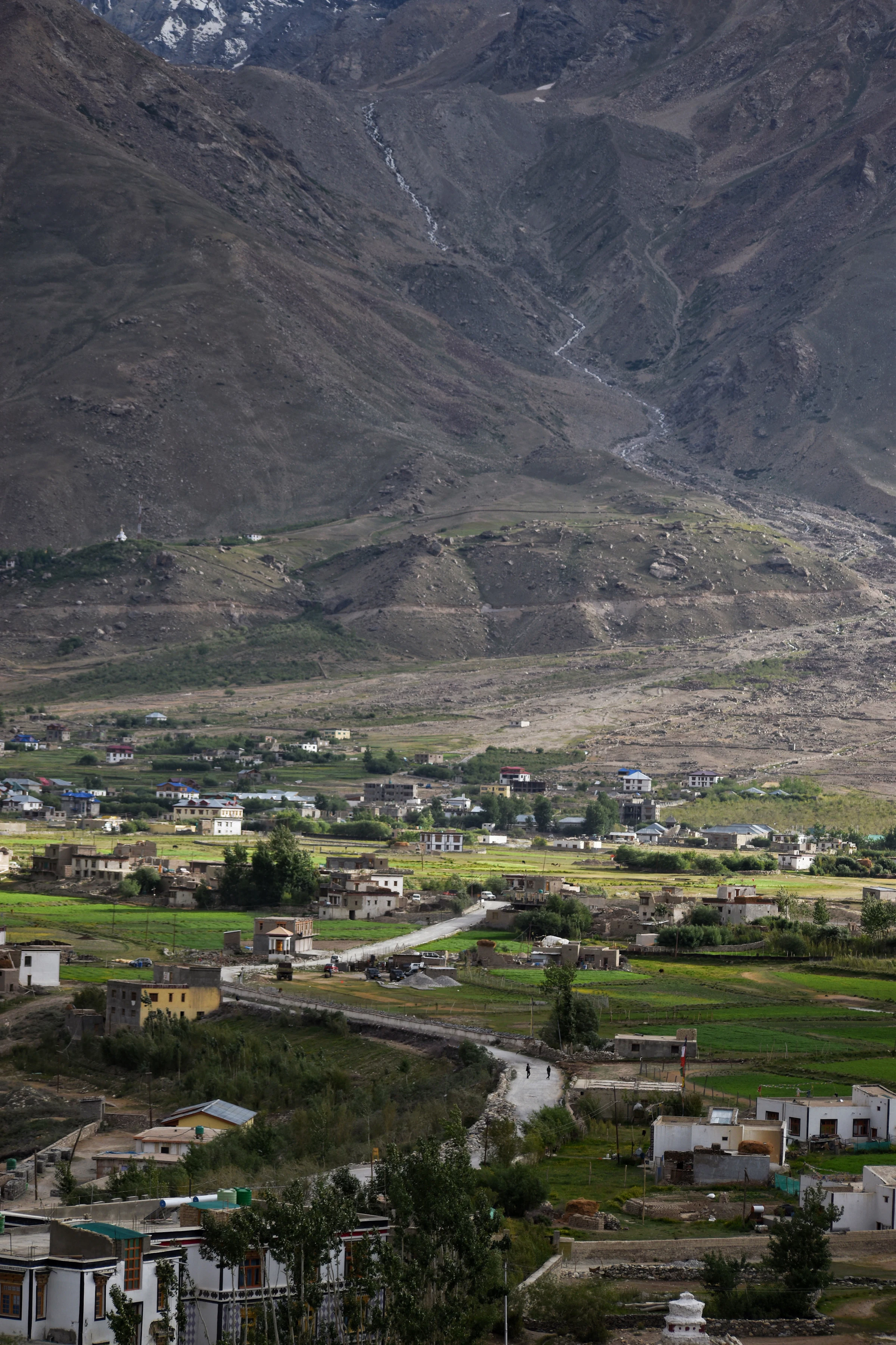 A small Himalayan village surrounded by mountains