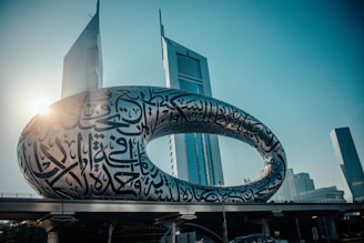 a large metal object with a lot of writing on it