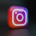 a colorful instagram icon on a black background