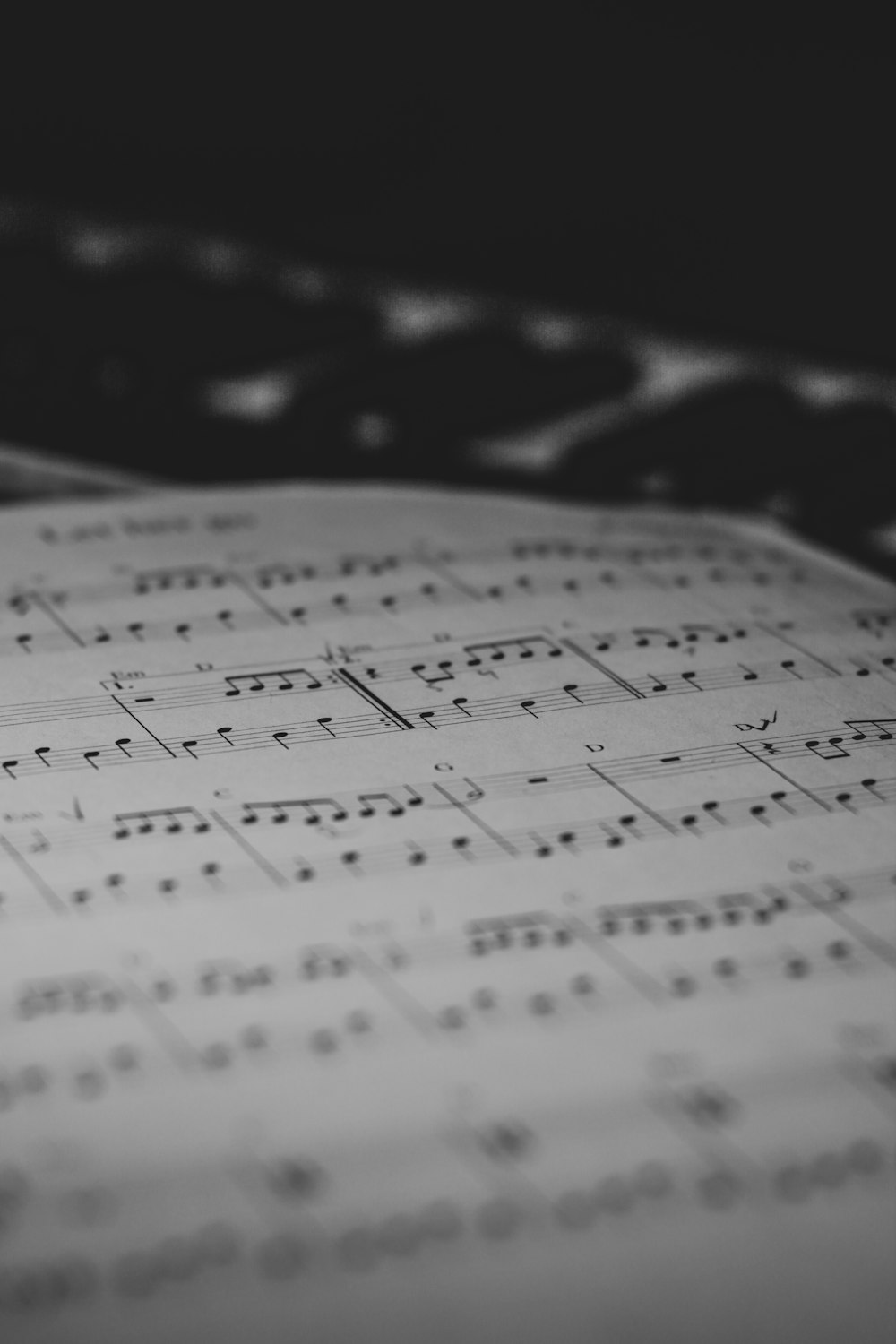 a sheet of music that is laying on a table