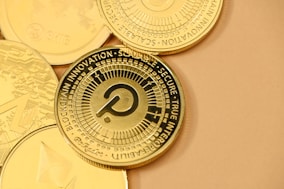 a close up of a bunch of gold coins