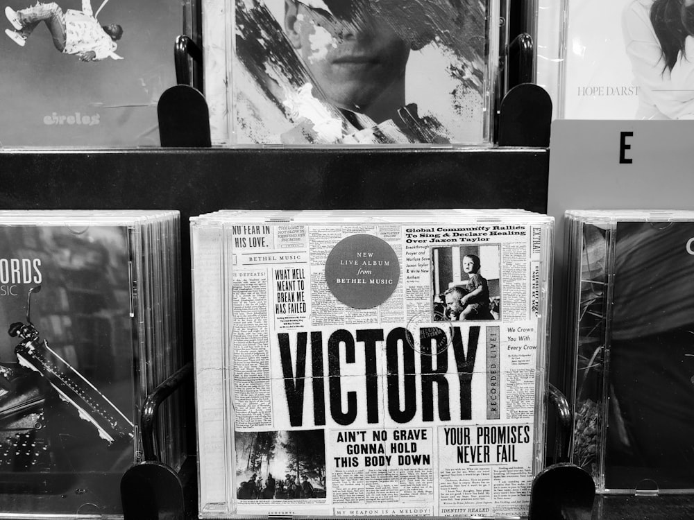 a black and white photo of a newspaper