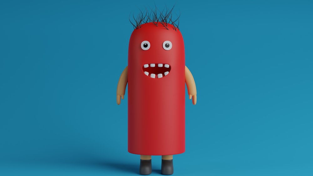 a cartoon character with spiked hair and eyes
