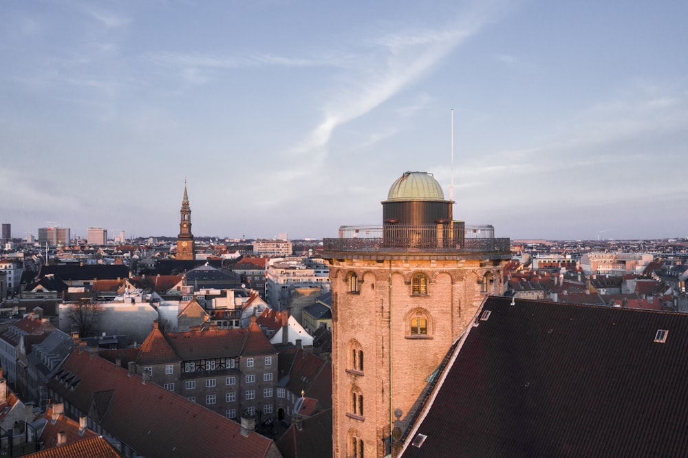 a tall tower with a clock on top of it