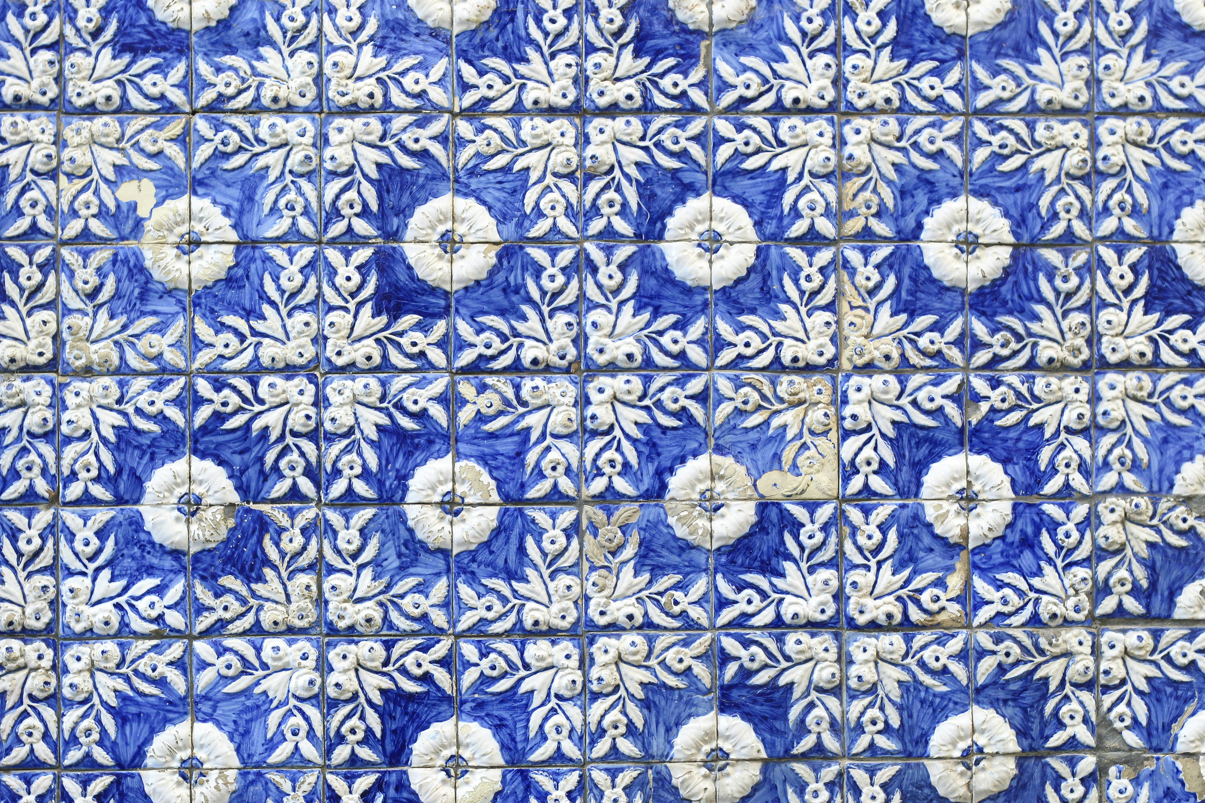 Mexican blue and white tiles