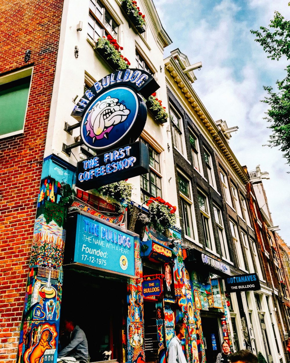 a building with a sign that says the first cheese shop