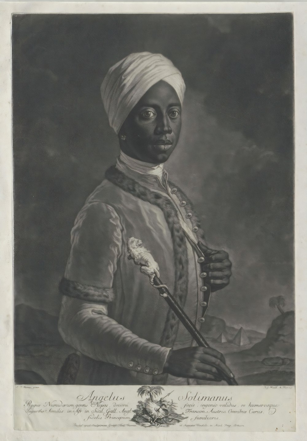 a black and white photo of a man in a turban