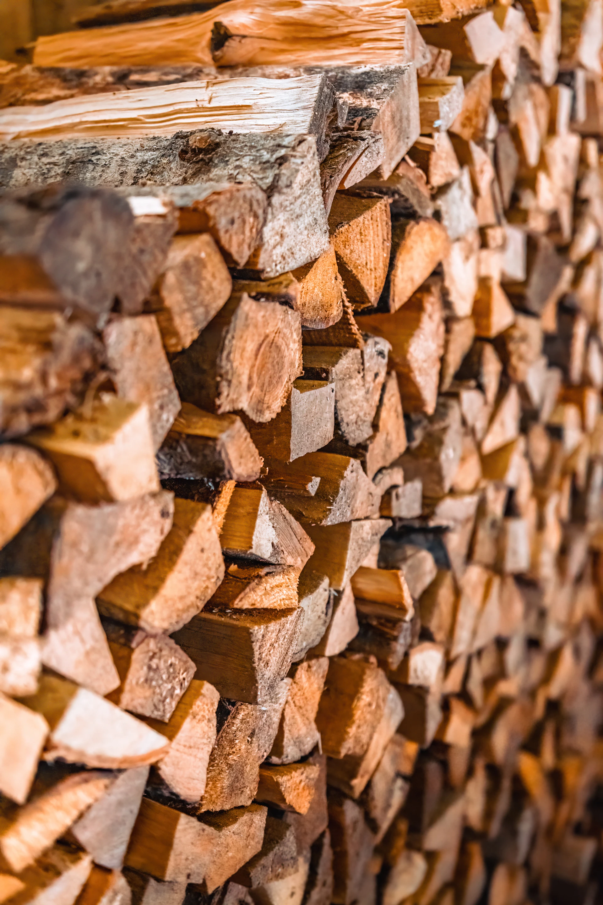 a pile of wood stacked on top of each other