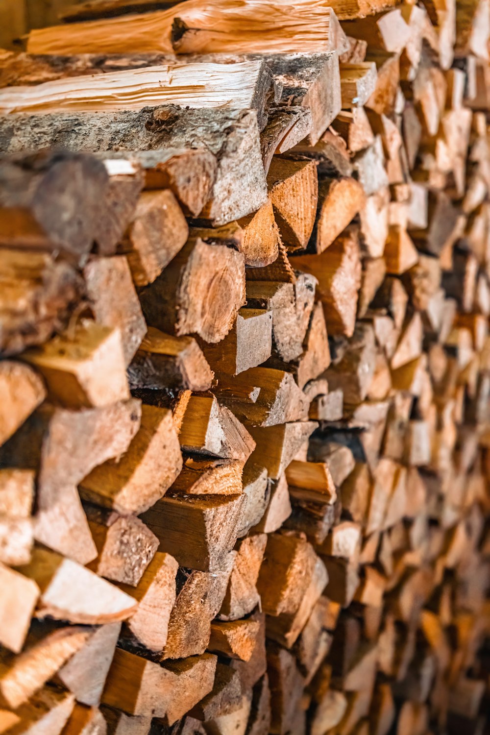 a pile of wood stacked on top of each other