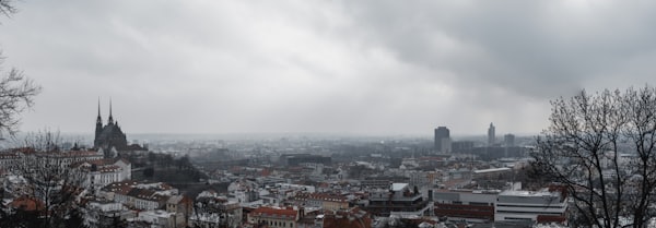 A view of a city from a hill — Brno & South Moravia, Czech Republic