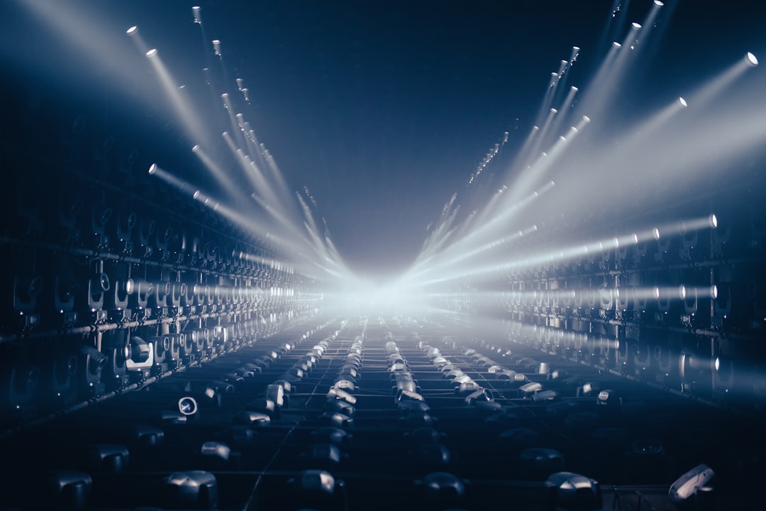 a dark room filled with lots of bright lights, Team Lab Borderless Museum in Shanghai