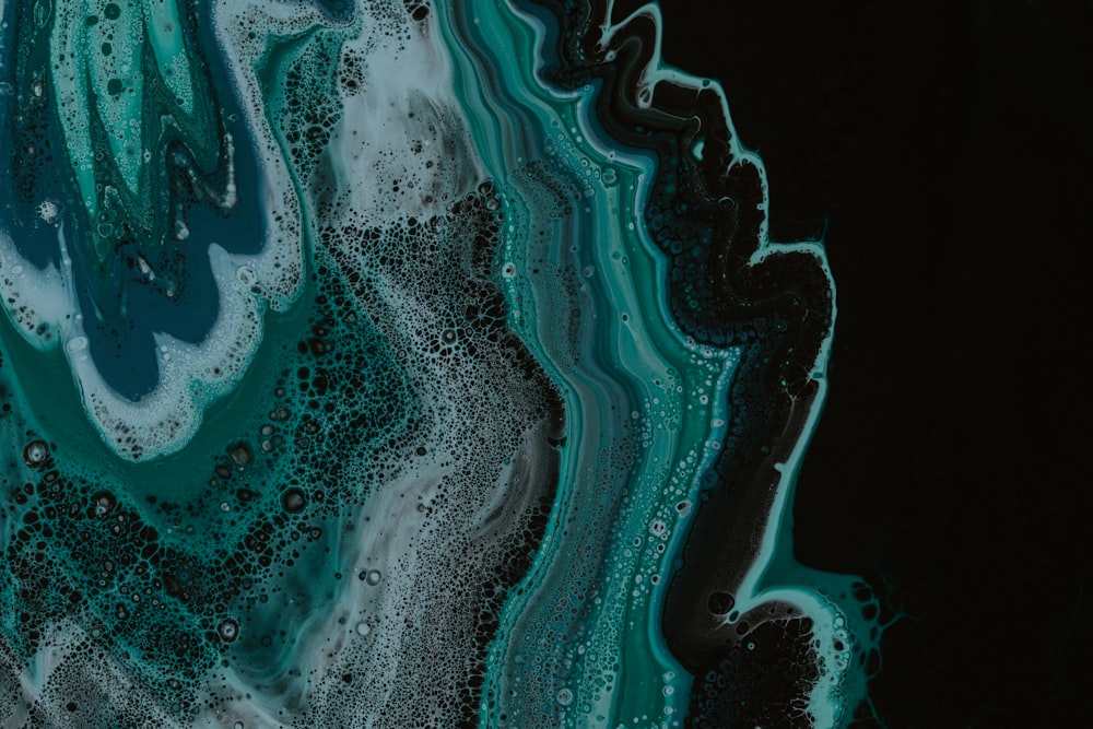 an aerial view of a body of water