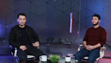 Photo of a stylish interview with Zelu Home founders in a modern studio.