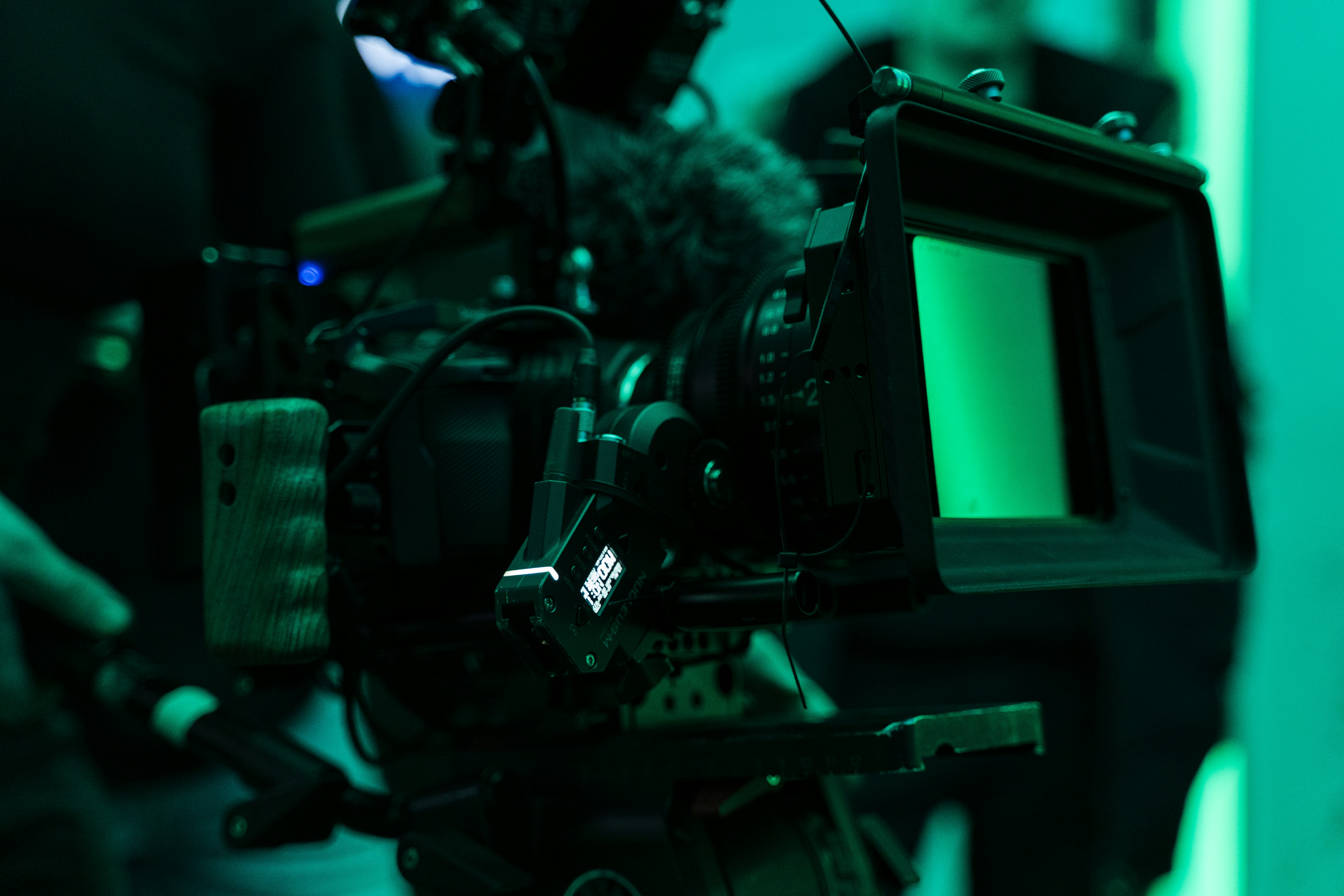 a close up of a camera on a tripod