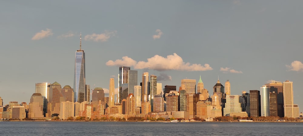 a view of a large city with tall buildings