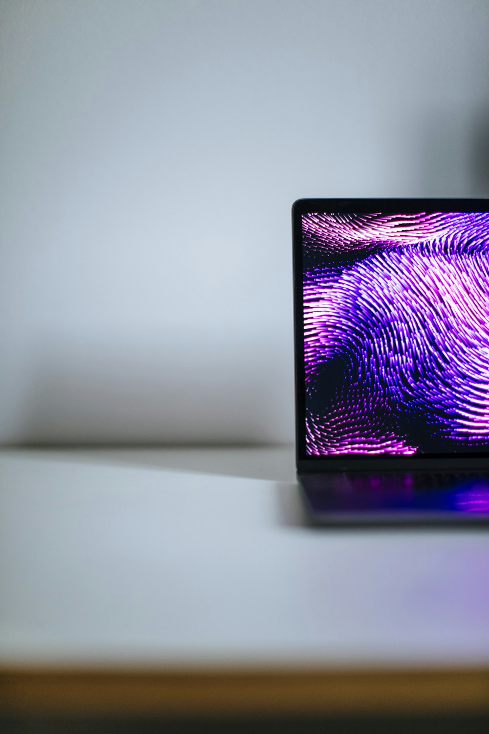 a close up of a laptop on a table