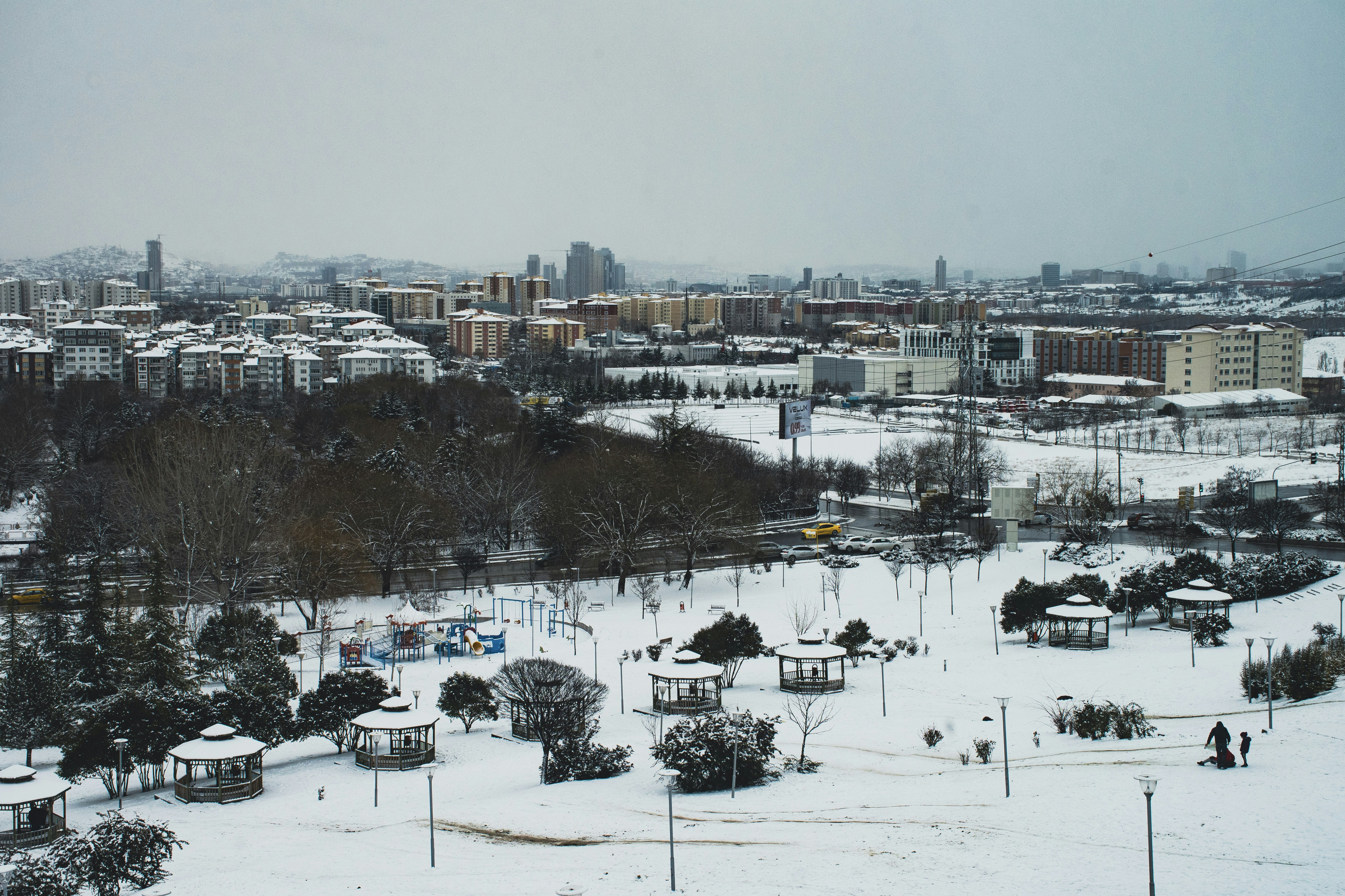 Campus Martius Park in winter - apts downtown detroit