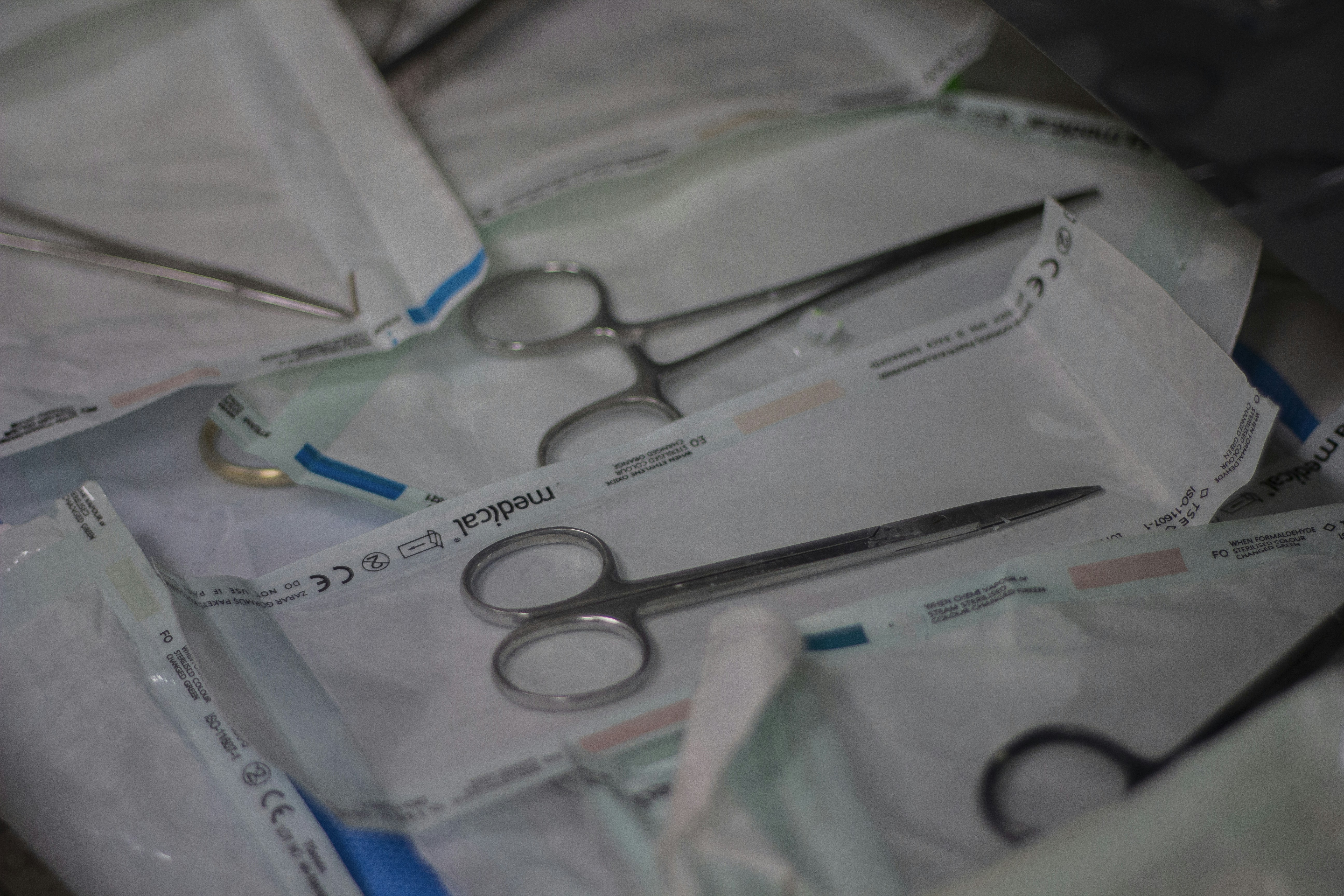 sutures, medical instruments, sterile