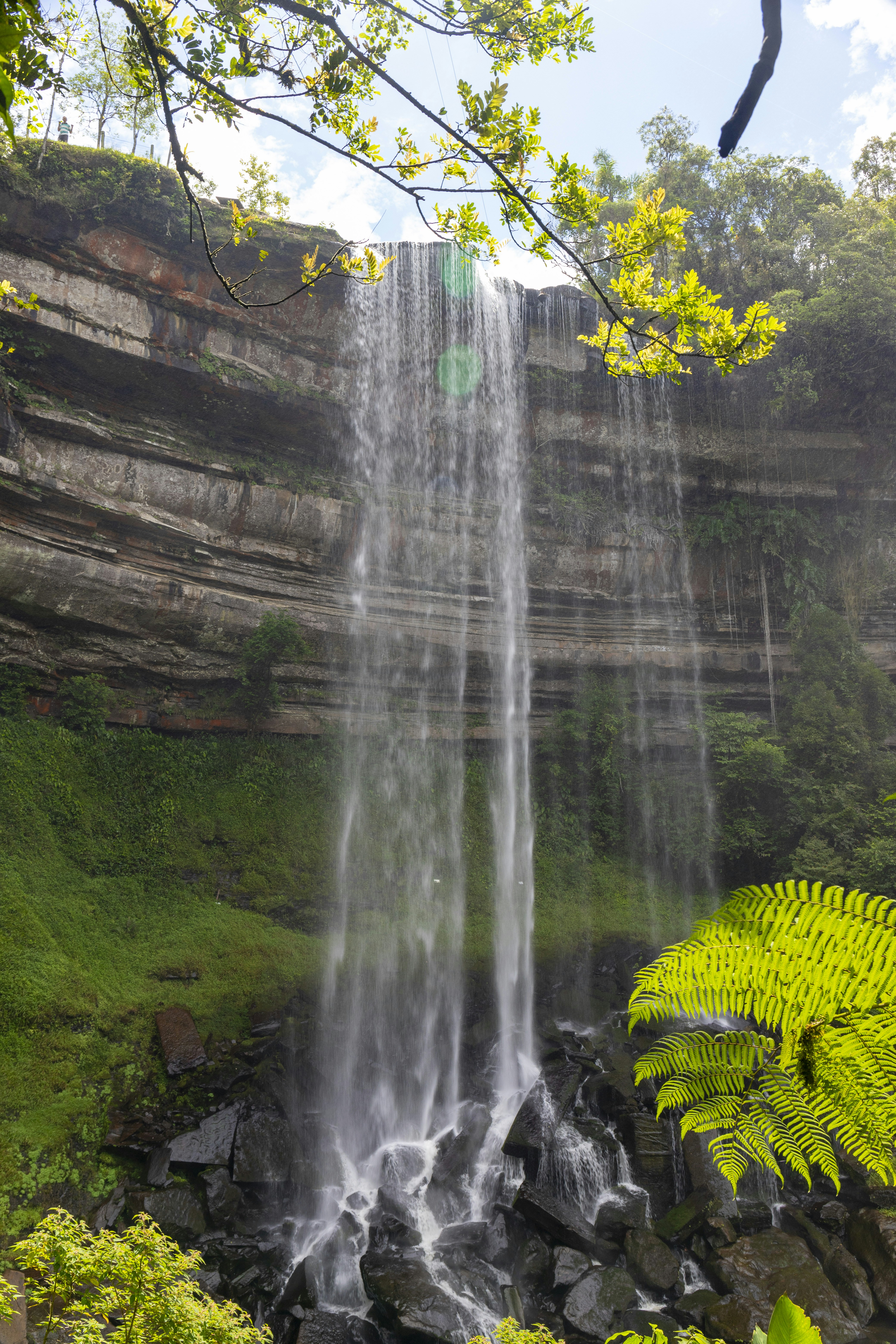 a waterfall with a large amount of water coming out of it