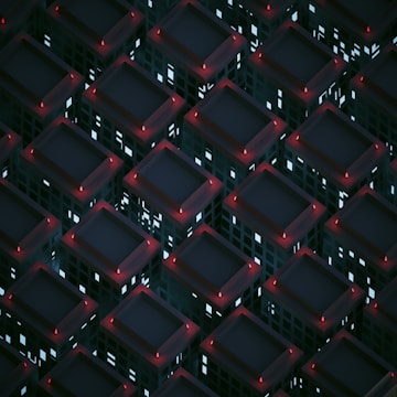 Architectural blueprint overlay on a dark background with glowing lines tracing apartment layouts.