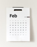 a calendar with the word feb on it