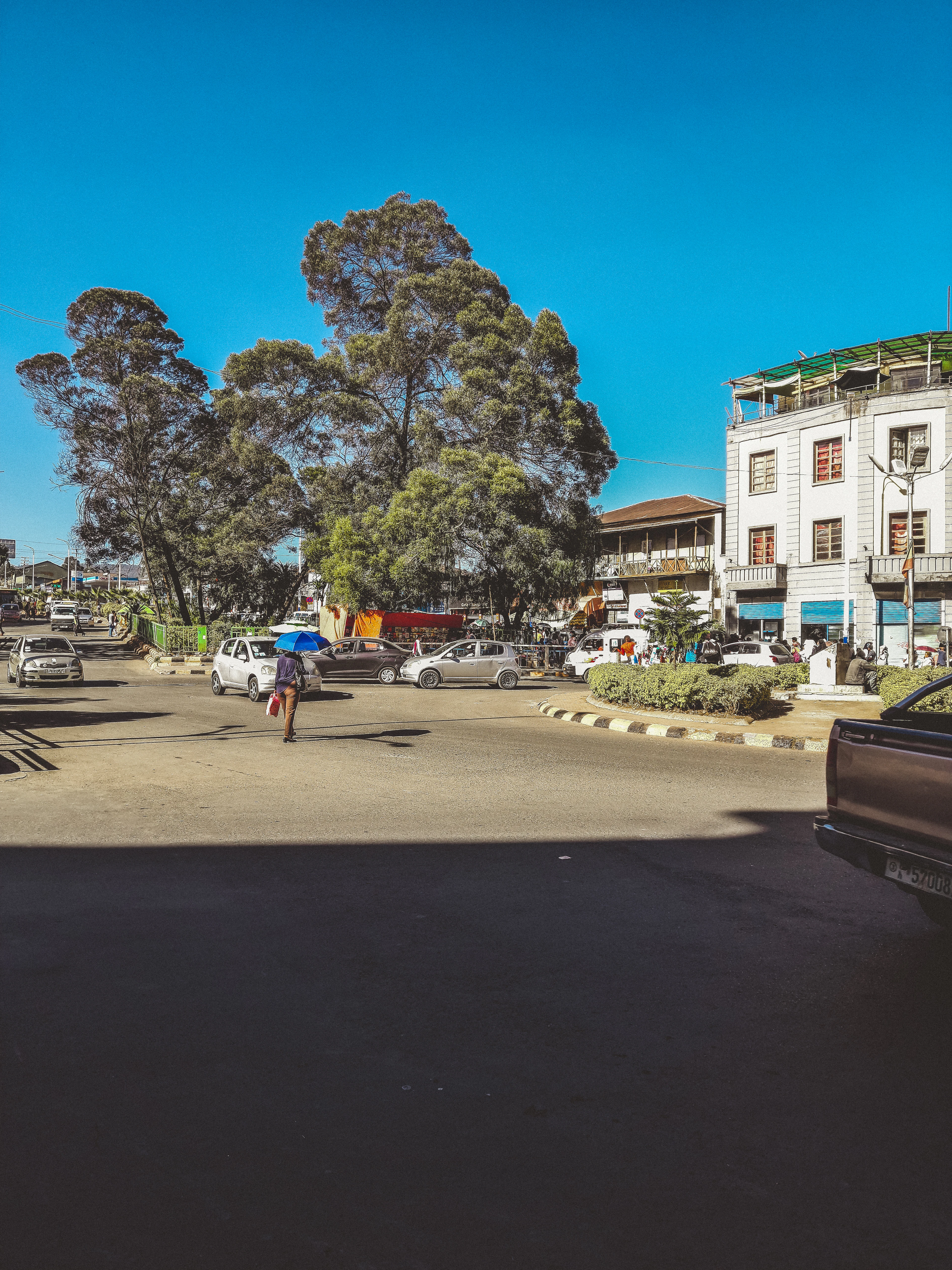 Street and apartment buildings in Addis Ababa