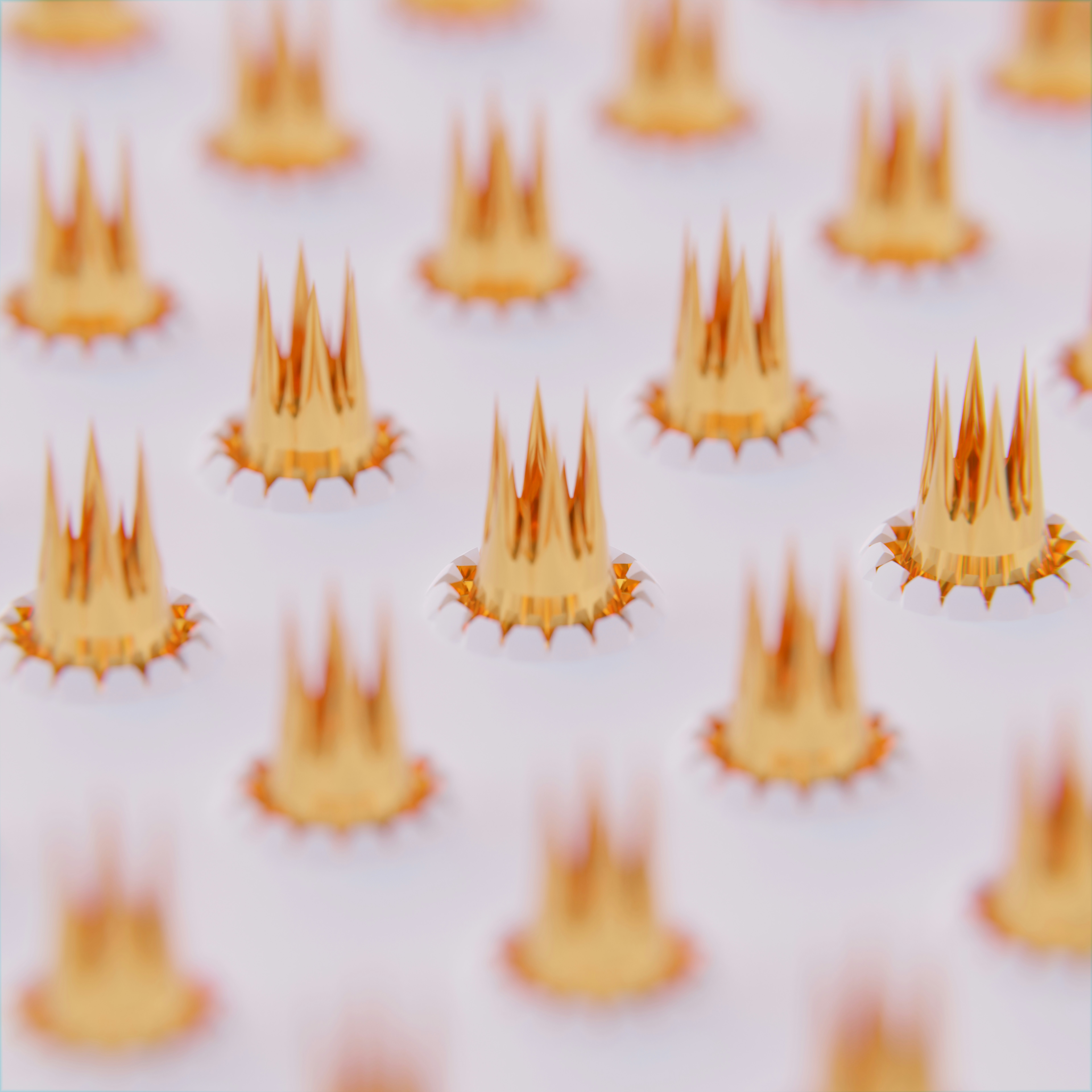 um close up de um monte de pontas de ouro